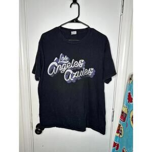 LOS ANGELES AZULES BLACK BANDA T-SHIRT SIZE LARGE